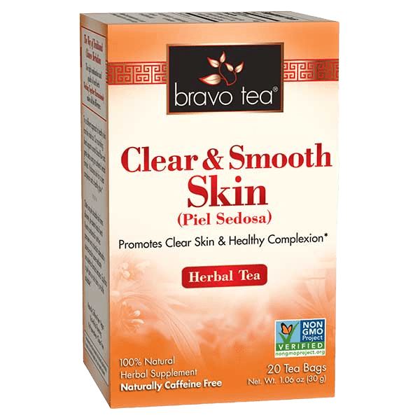 Bravo Tea Clear and Smooth Skin Herbal Caffeine Free Tea Bags