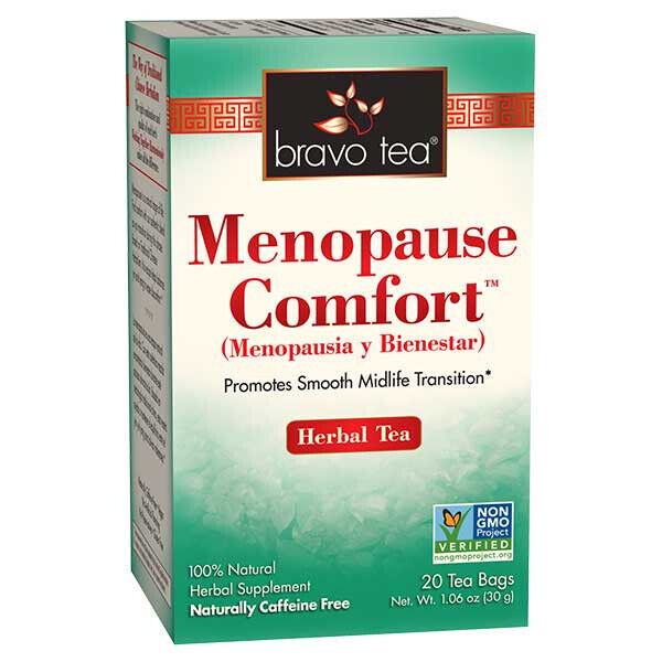 Bravo Herbal Tea Menopause Comfort 20 Tea Bags Smooth Midlife Transition Non-GMO