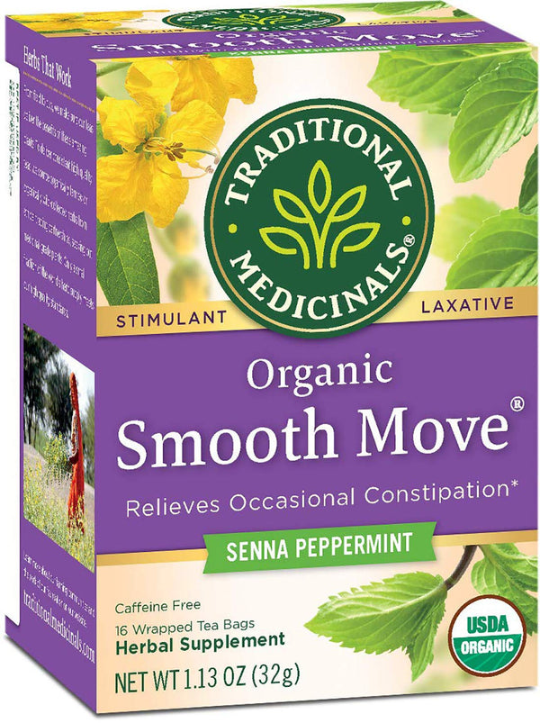 Traditional Medicinals Tea, Organic Smooth Move Chamomile, Relieves Occasional Constipation, Senna,