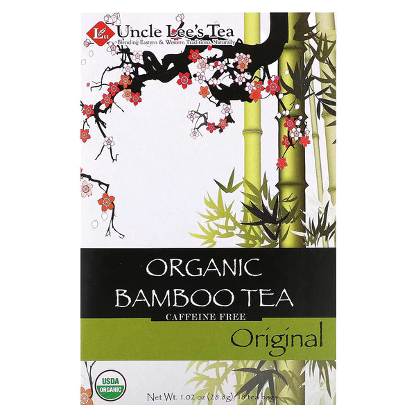 Uncle Lee's Tea, Organic Bamboo Tea, Caffeine Free, 18 Tea Bags, 6/18ct