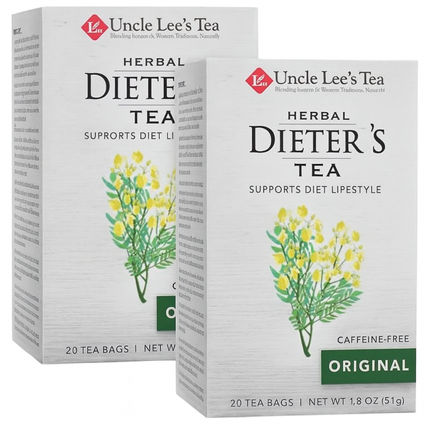 Uncle Lee’s Herbal Dieter’s Tea, Egyptian Mint/Lemon Ginger/Original, Caffeine-Free Tea Bags, 12/20ct